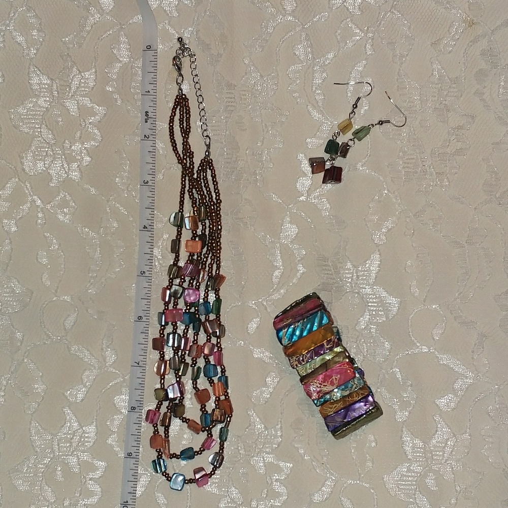 Bright Multi-color Statement Costume Jewelry Set